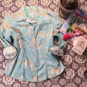 🔥SOLD🔥🌵 GORGEOUS turquoise western shirt 🌵🔥